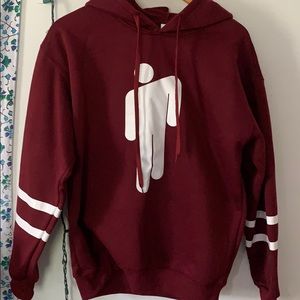 Maroon Billie Eilish Logo Hoodie